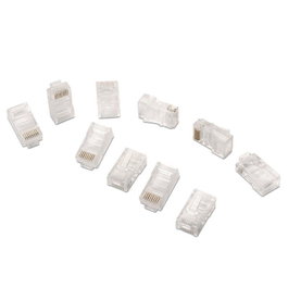 Aisens Pack de 10 conectores RJ45 CAT.5e AWG24 transparente